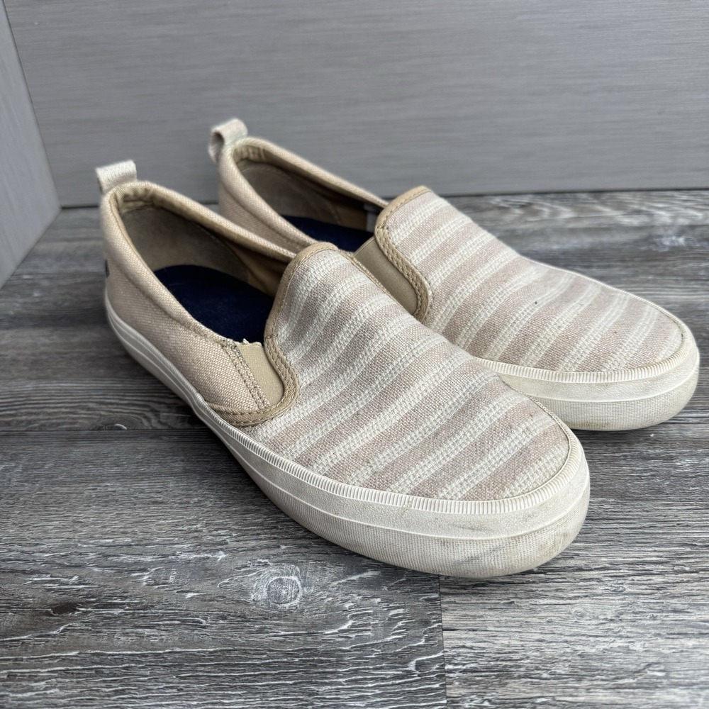 Sperry Women's Size 8 Tan Canvas Boat Shoes STS85927